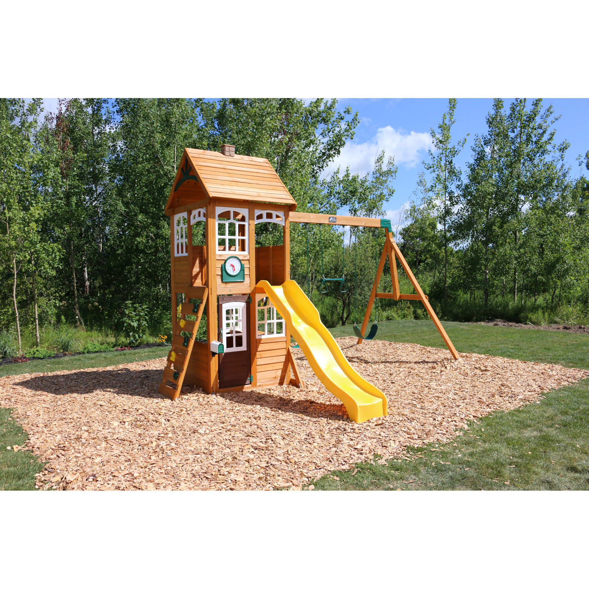 Kidkraft McKinley Wooden Swing Set Playset